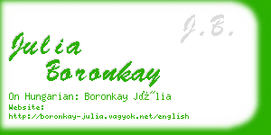 julia boronkay business card